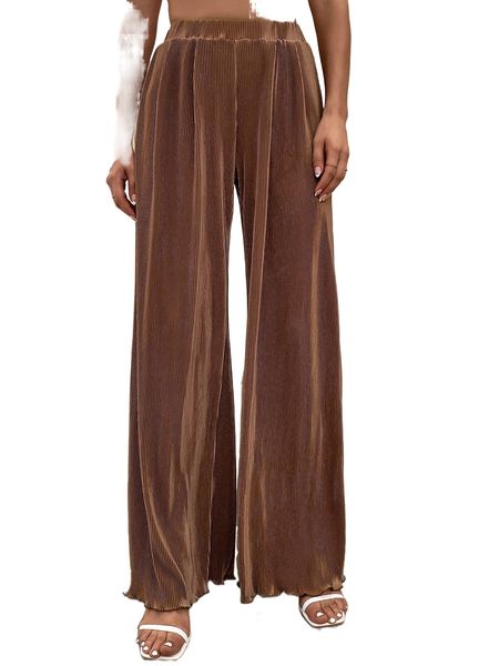 

high waist wide leg pants h261#, Black;white