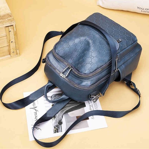 

versatile backpack women's new bag soft leather leisure simple versatile travel large capacity mommy one shoulder backpack bags_modelj5