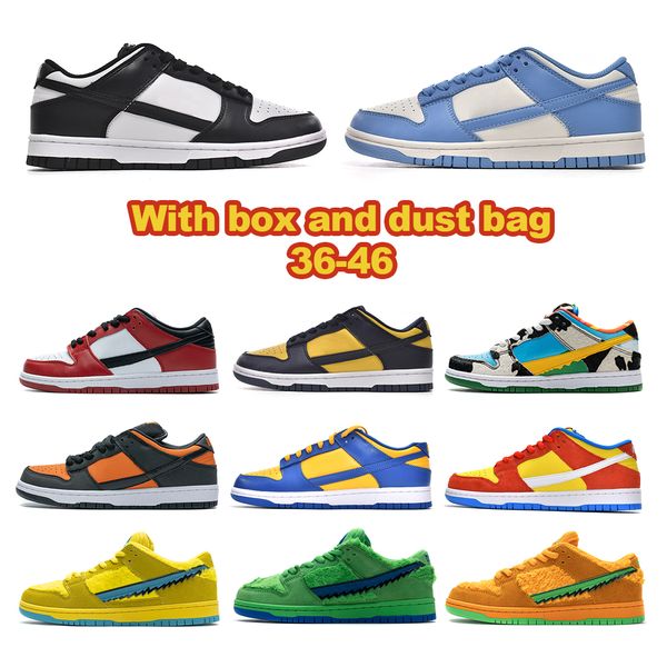 

2023 shoes for men women flat sb low sneakers low panda white black grey fog unc syracuse green glow chlorophyll triple pink mens casual tra