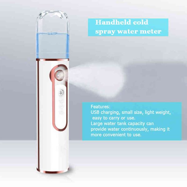 

eyelash extensions sprayer facial device usb charging face moisturizing spray portable hydrating nanometer mist nebulizer 220505