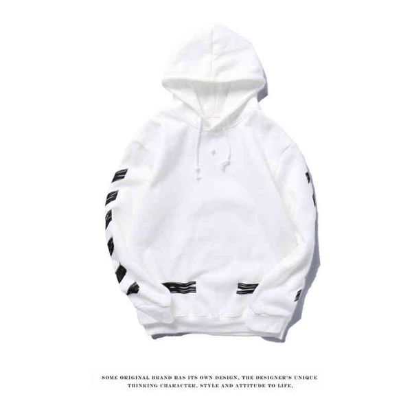 

%60 off 2022 trendy sweatshirts for men and women with factory direct salescash painted arrow crow stripe loose hoodie plush sweater white c, Black