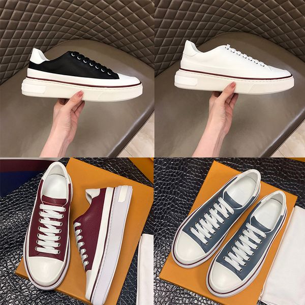 

casual shoes men's new leather casual shoes black and white red cowhide luxury high-quality board sports classic style rubber 40-45