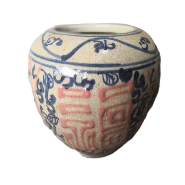 

chinese old porcelain blue and white porcelain underglaze red porcelain jar, Silver
