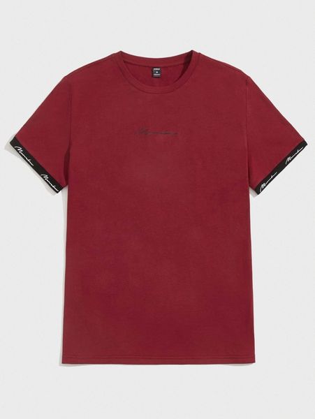 

men letter graphic tape trim tee x4pz#, White;black