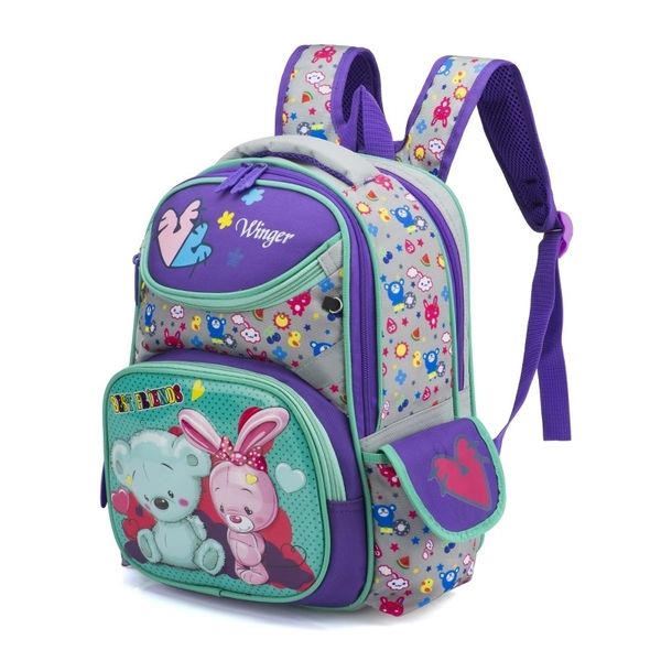 3D Cartoon Girls Backpacks Mochila infantil para meninas Backpack Backpack Princess Kids Satchels School Saco Knapsack Y200328