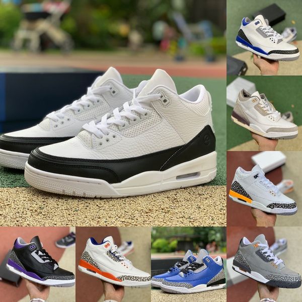 

jumpman racer blue 3 3s basketball shoes mens pine green cool grey a ma maniere unc fragment throw line black cement pure white designer tra