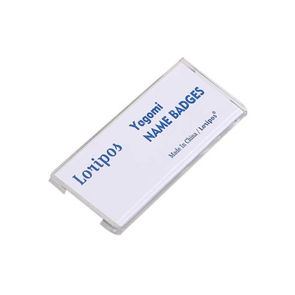 20pcs Pin-on Supporto in acrilico per carta d'identità, targhetta identificativa ID card tag spille da balia conferenza in plastica nome badge pin sul supporto