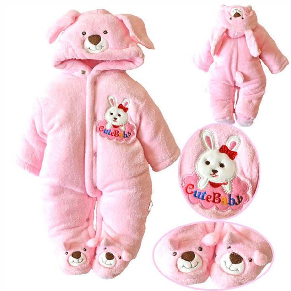 

winter romoers newborn 2019 baby romper long sleeve hooded boy infant overalls with one piece rabbit toodler jumpsuit, Blue