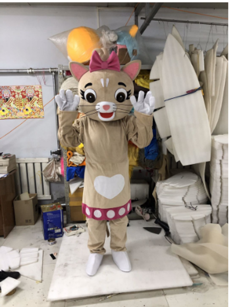 

mascot doll costume version pretty cat doll 44 cats mascot costume halloween birthday party cartoon apparel costumes, Red;yellow