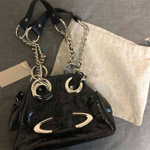 

designer bag ladies handbags new versatile patent leather handbag japanese fashion brand saturn punk style shoulder bags