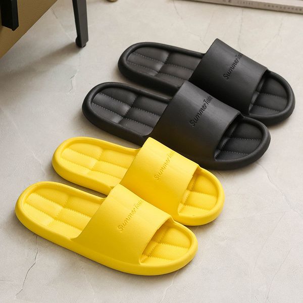 

earth brown home slippers summer indoor floor non-slip slippers couple family women and men l bathroom bath sandal slipperbeach shoes plus s, Black