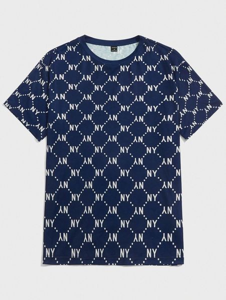 

men allover letter graphic tee i1zc#, White;black