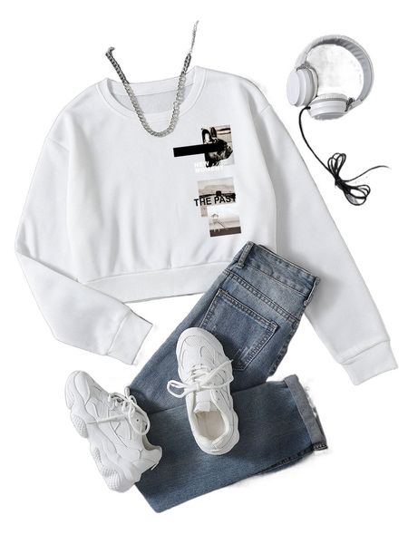 

dog and letter graphic thermal lined sweatshirt n64q#, Black