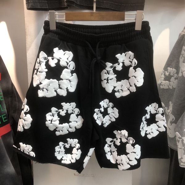 Männer und Frauen Baumwolle Sommer Lounge Hosen Blumendruck Lose Shorts