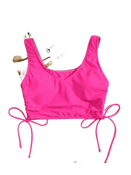 

plain drawstring side bikini i9vz#, White;black