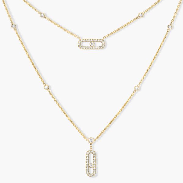 

925 sterling silver double layer women's necklace, famous brand exquisite jewelry, special price