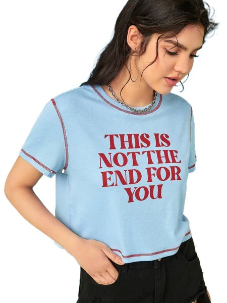 

x elizabeth graham slogan graphic titching tee 824r#, White