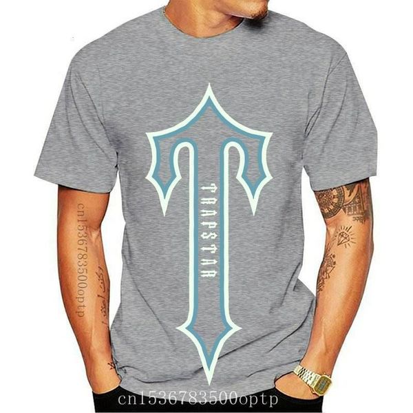 

brand men's new trapstars chenille summer t shirt cotton black letters print london street hip hop couple s-3xl, White;black