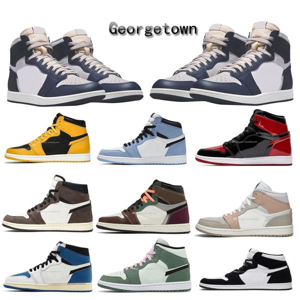 

mens womens 2022 1 high 85 georgetown basketball shoes jumpman 1s sneakers