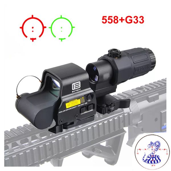 

558 g33 3x heightening quick release inner red dot holographic scope combination set