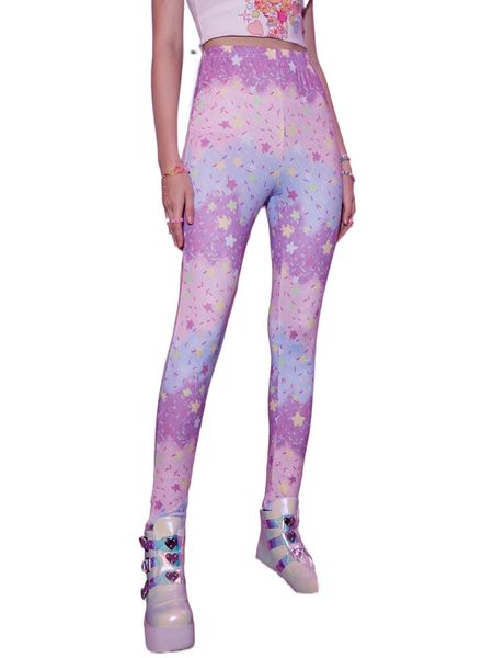 

romwe anime galaxy colorblock leggings 613n#, White;black
