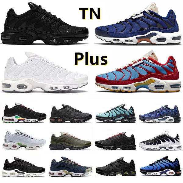

tn plus mens running shoes sneakers triple black white university red hyper royal blue neon green olive reflective persian violet neon men t