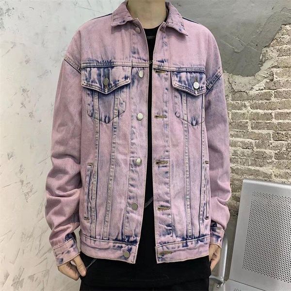 

men's jackets spring and autumn fashion brand korean version trend loose retro tie-dye personality hong kong style jacket men's cl, Black;brown
