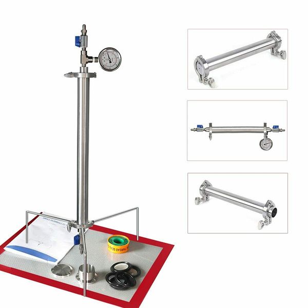 

zzkd lab supplies 90g simple portable closed loop extractor vacuum chamber bho oil extractor 18"