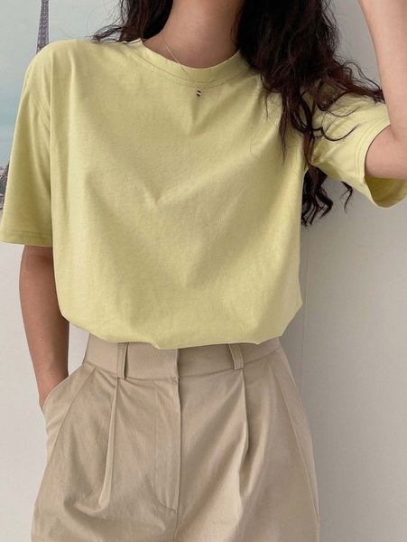 

dazy solid drop shoulder tee s2qc#, White