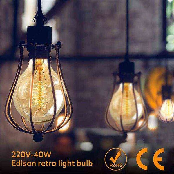 E27 Wolfram-Glühbirne, Globus-Glühbirne, Retro-dimmbare Glühbirne, Glühfaden, Ampullenbirnen, Vintage-Lampe H220428