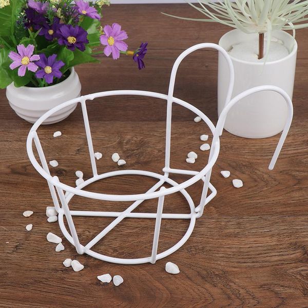 Ganci Rails 2 Formati Forniture da giardino Appeso Pianta Ferro Rack Balcone Rotondo Vaso di fiori Rack Ringhiera Recinzione Decorazione esterna NIN668Hooks Hoo