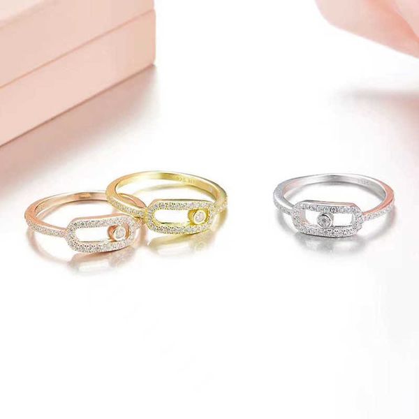 

925 sterling silver rose gold ring, unique diamond series, french fashion, exquisite jewelry, women's gifts