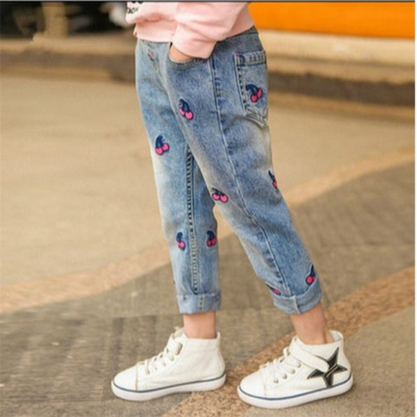 

kids jeans for spring and autumn children s wear girls 5 12 year old casual pants girl age 12 220808, Blue