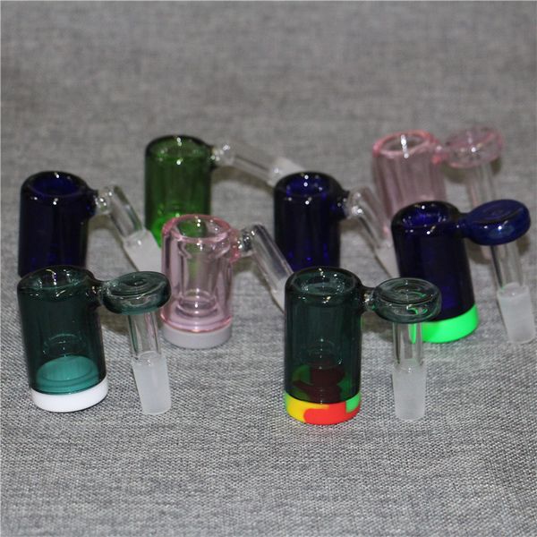 Piccoli narghilè spessi Barre per alberi Perc Accessori per fumatori Olio percolatore Ashcatcher Bong in vetro 14mm Catcher in vetro per cenere