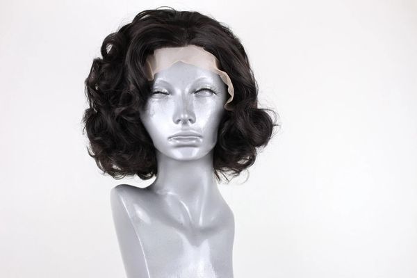 Fashion Front Lace Wigs Fantasy Wave Long Curly Hair Black Fluffy Wave