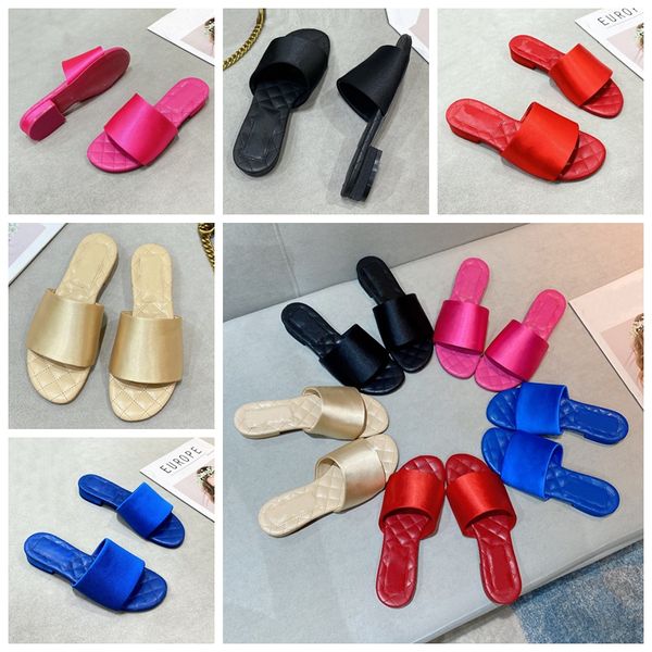 

with box luxury designer shoes women slippers platform sandals real leather beach slides slipper outdoor party classic sandal, Black