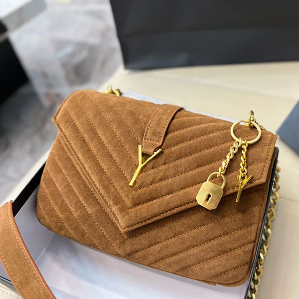 

flip envelope bag chain crossbody bag shoulder bags women postman pochette hardware lock letters facade leather wallet purse corduroy wallet