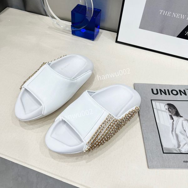 

designer slippers beach classic flat sandals summer lady leather flip flops men women, Black