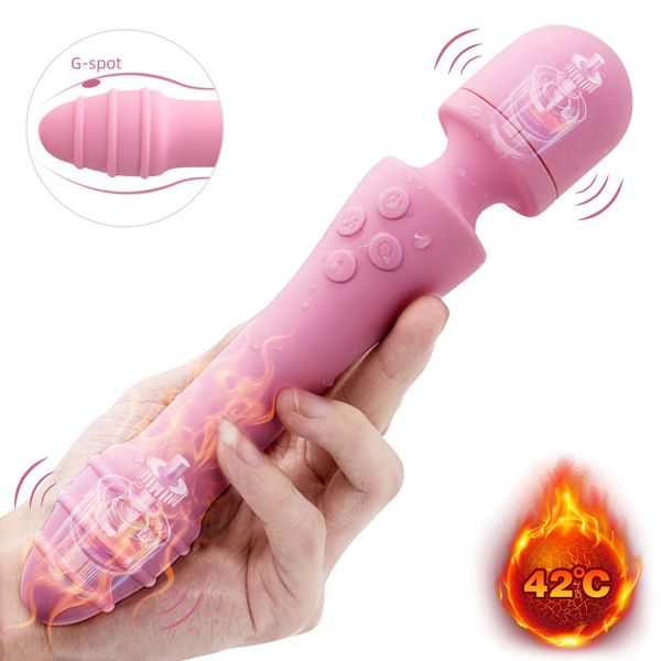 2 Motor AV Vibrator Smart Heizung Zauberstab Weibliche Masturbator Nippel Massager G-punkt Klitoris Stimulator sexy Spielzeug für paar