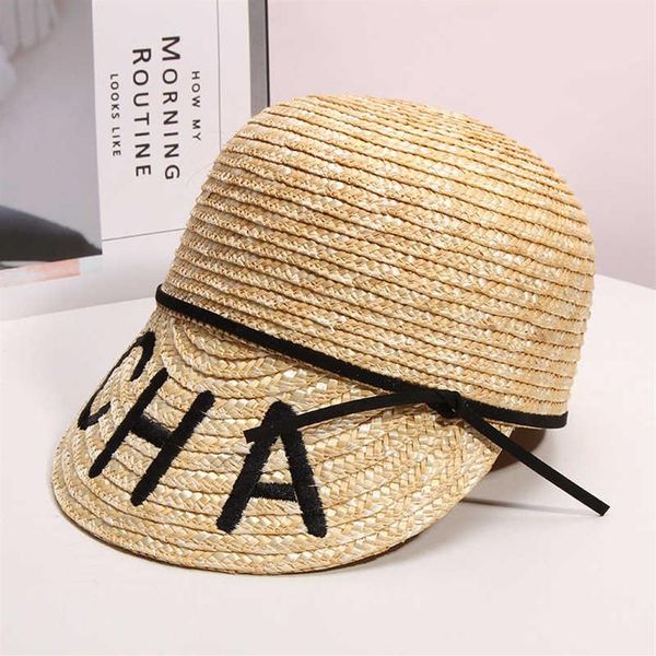 

cha baseball cap letter embroidery equestrian hat elegant women fashion wild sunshade st hat outdoor travel beach sun hat x0707283s, Blue;gray