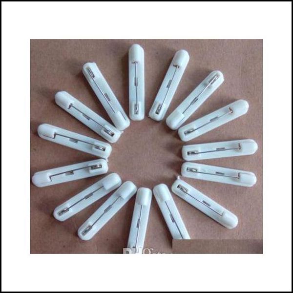 

pins needles jewelry findings components 1000 pcs pure white plastic bar safety pin id badge crafting back suit for jllzbw home003 drop de, Silver