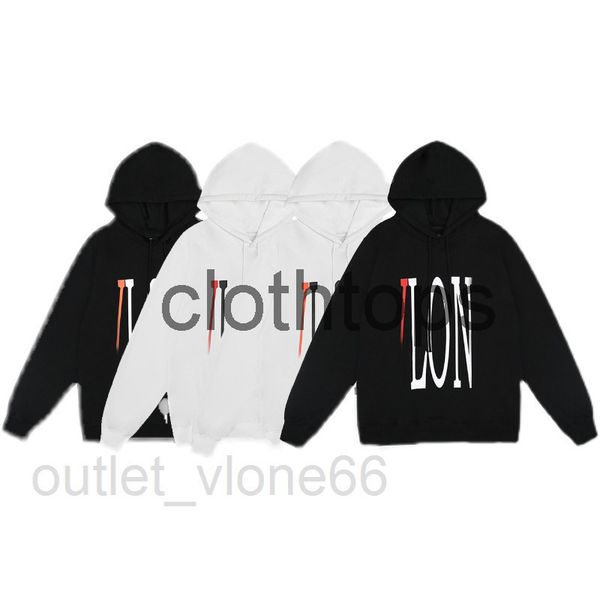 

22ss stable hoodie black red large men's and women's loose hooded letter jacket fashion casual vlones couple's sweatshirt