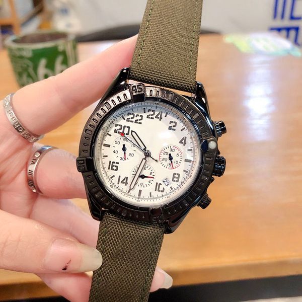 

mens watch quartz movement watches for men wristwatch 43mm classic business designer wristwatches montre de luxe, Slivery;brown