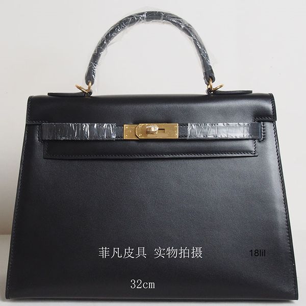 

designer herme bags kely autumn winter portable shoulder bag women's 25 28 32ke11ybox leather plain grain outer sewn real 18lil