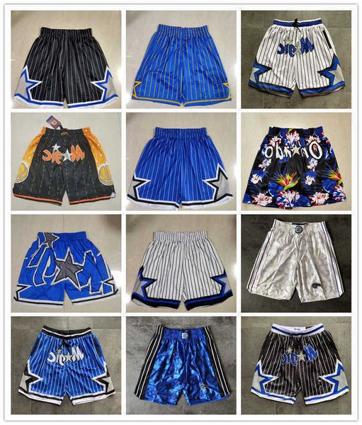

orlando''magic''men throwback basketball shorts pocket, Black