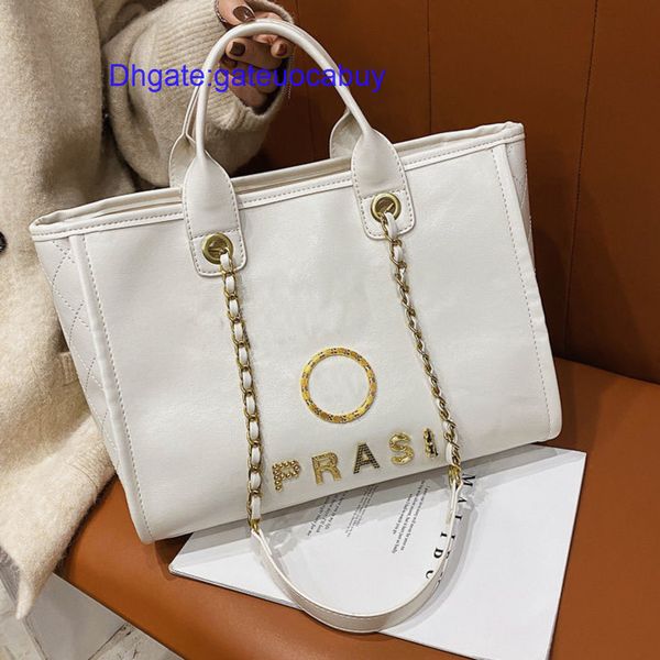 

luxury classic women's handbags evening bags ch designer metal letter badge tote bag small mini body leather beach handbag large female