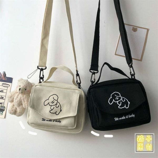 

womens messenger s ladies canvas printed cute lope lady sweet cartoon student shoulder bag 220707
