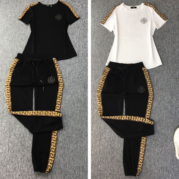 

2022 ss womens 2pk tracksuits designer suit fashion brand lettered print women sportswears long sleeve pants and short sleeve t-shirt sports, Gray