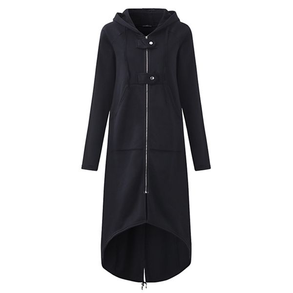 

sweatshirts for women 4 cotton colors pullover fluffy casual witchcraft female punk gothic faith long fashion hoodies 201210, Black