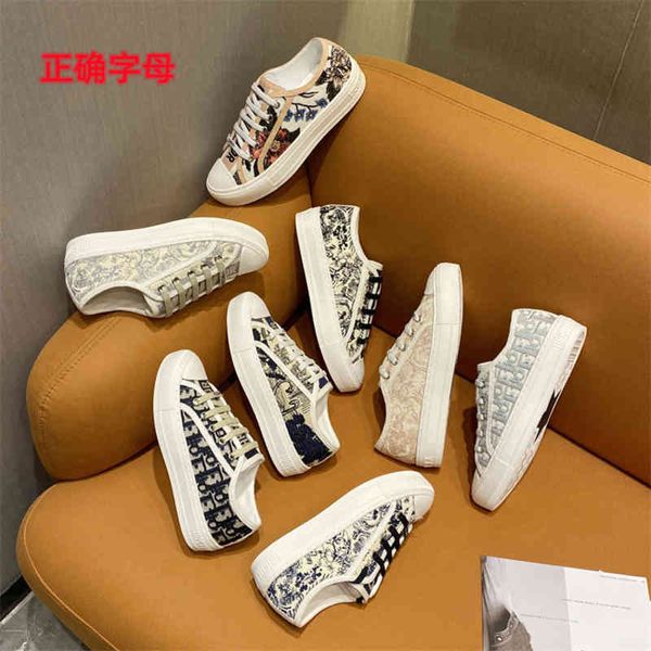 

dress shoes d family old flower letter embroidery canvas thick bottom korean casual net red flat sole shoes women's small white tqi3, Black